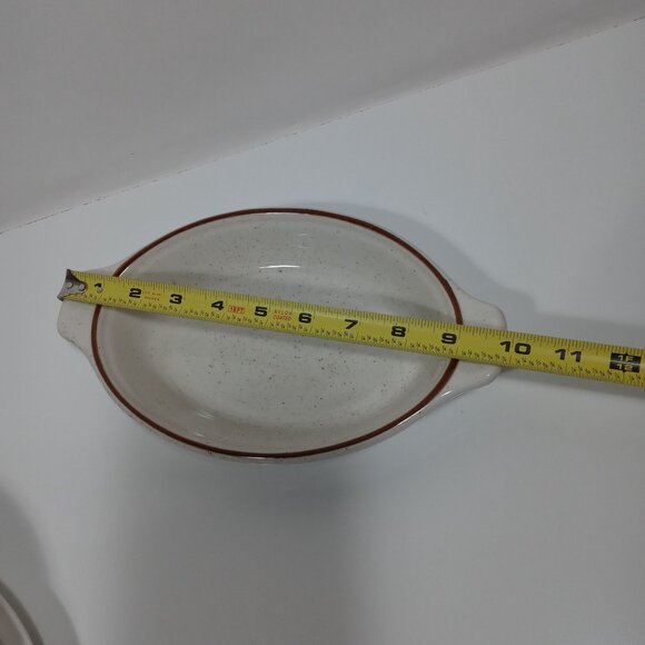 Syracuse China Speckled Brown Oval Au Gratin Dish Vintage 12-C - Picture 8 of 11